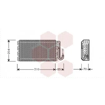Évaporateur climatisation VAN WEZEL 0600V025