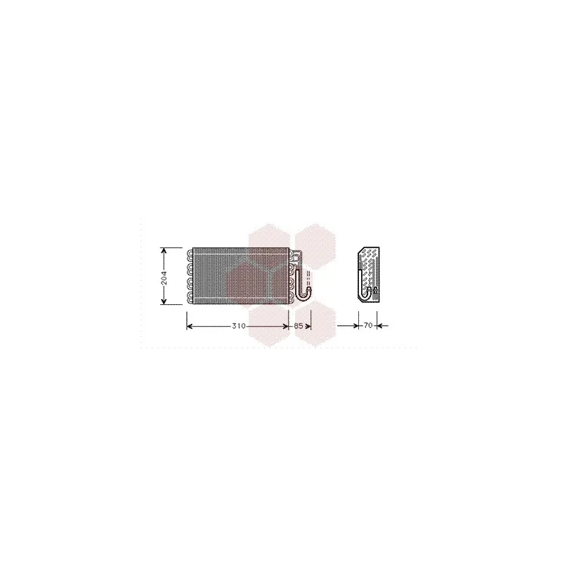 Évaporateur climatisation VAN WEZEL 0600V025