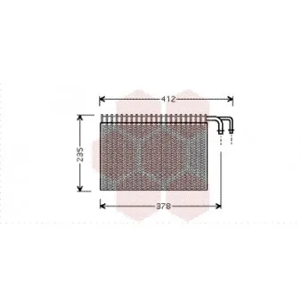 Évaporateur climatisation VAN WEZEL 0600V268