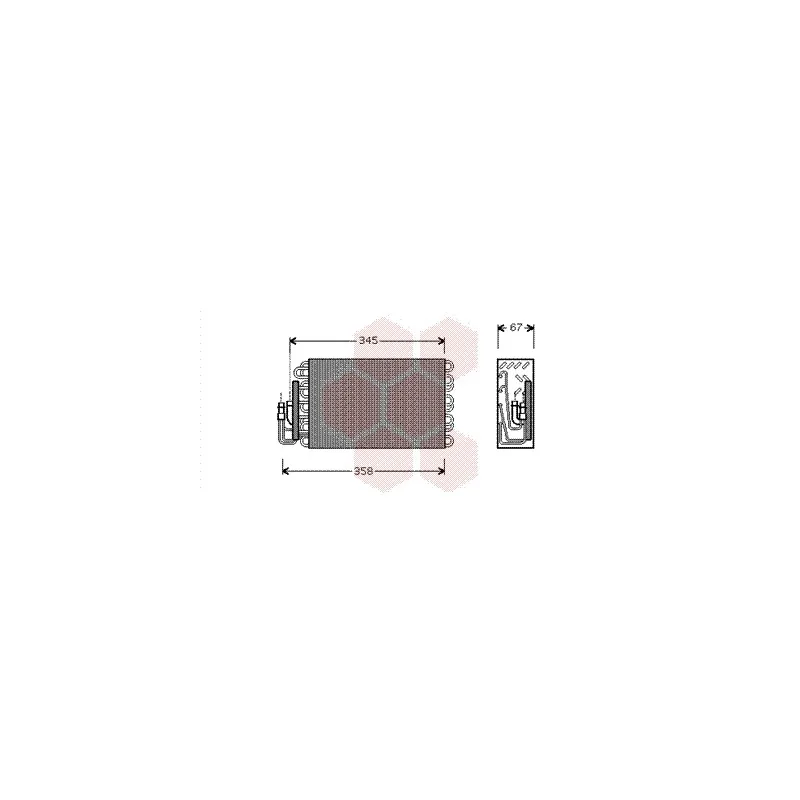 Évaporateur climatisation VAN WEZEL 0600V272