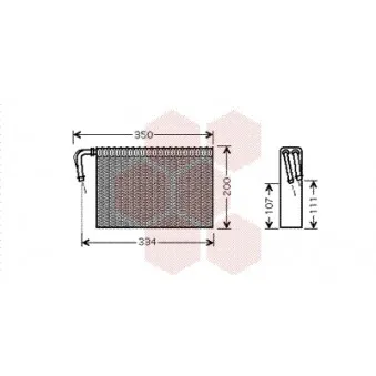 Évaporateur climatisation VAN WEZEL 0600V305