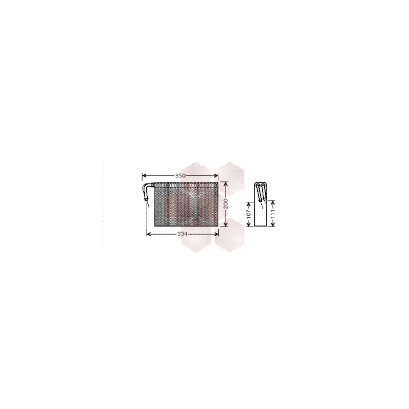 Évaporateur climatisation VAN WEZEL 0600V305