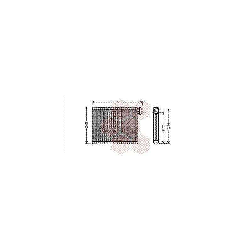 Évaporateur climatisation VAN WEZEL 0600V339