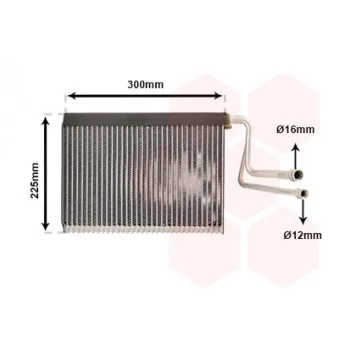 Évaporateur climatisation VAN WEZEL 0600V364