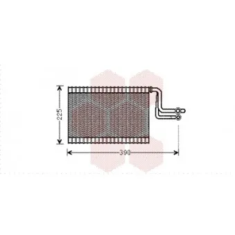 Évaporateur climatisation VAN WEZEL 0600V365