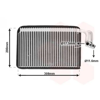 Évaporateur climatisation VAN WEZEL 0600V399