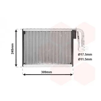 Évaporateur climatisation VAN WEZEL 0600V402