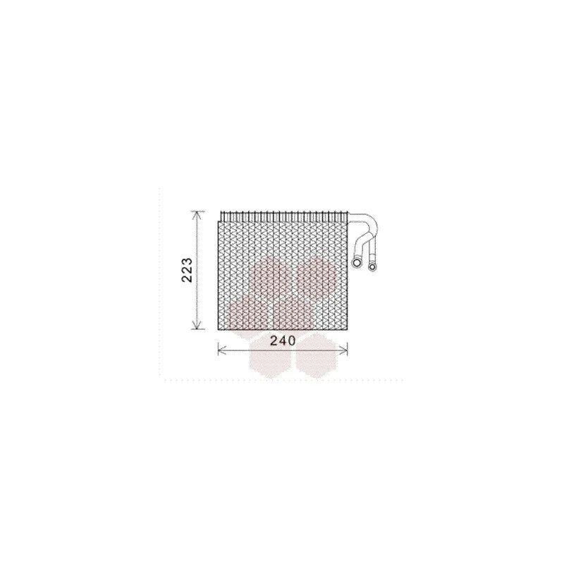 Évaporateur climatisation VAN WEZEL 0600V403