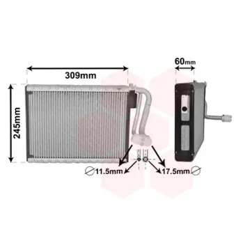Évaporateur climatisation VAN WEZEL 0600V440
