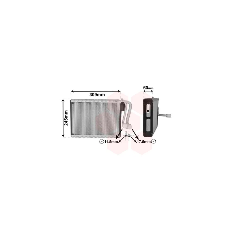 Évaporateur climatisation VAN WEZEL 0600V440