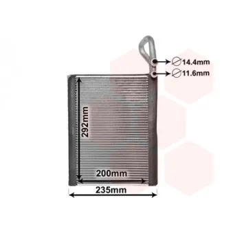 Évaporateur climatisation VAN WEZEL 0600V476