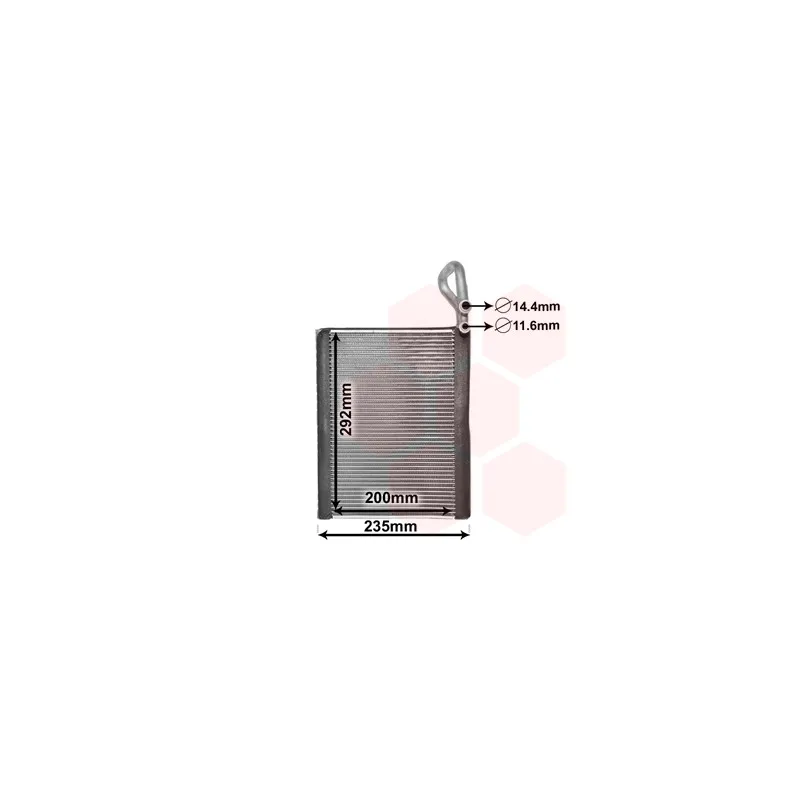 Évaporateur climatisation VAN WEZEL 0600V476