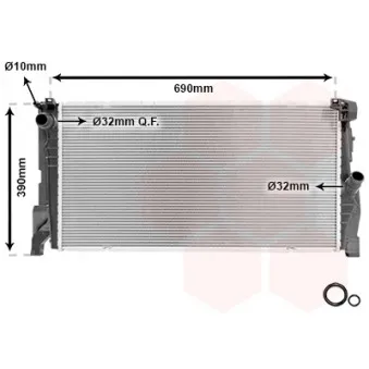 Radiateur, refroidissement du moteur VAN WEZEL 06012701