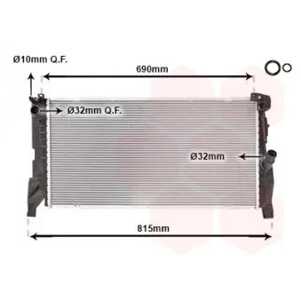 Radiateur, refroidissement du moteur VAN WEZEL 06012703