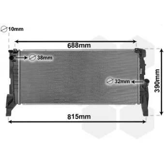 Radiateur, refroidissement du moteur VAN WEZEL 06012704