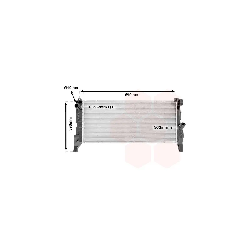 Radiateur, refroidissement du moteur VAN WEZEL 06012705