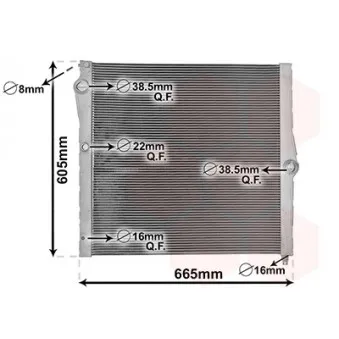 Radiateur, refroidissement du moteur VAN WEZEL 06012708