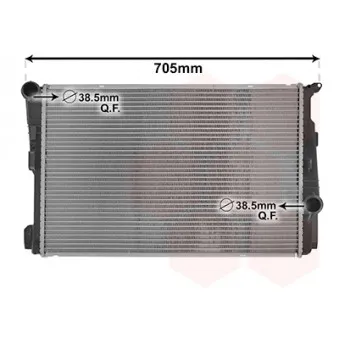 Radiateur, refroidissement du moteur VAN WEZEL 06012709