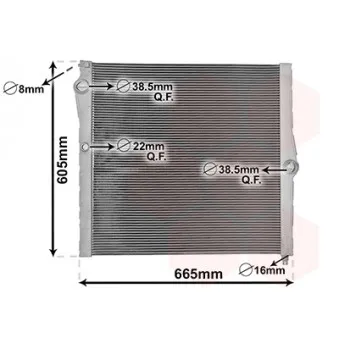 Radiateur, refroidissement du moteur VAN WEZEL 06012710