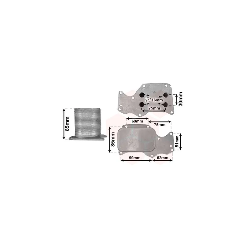 Radiateur d'huile VAN WEZEL 06013705