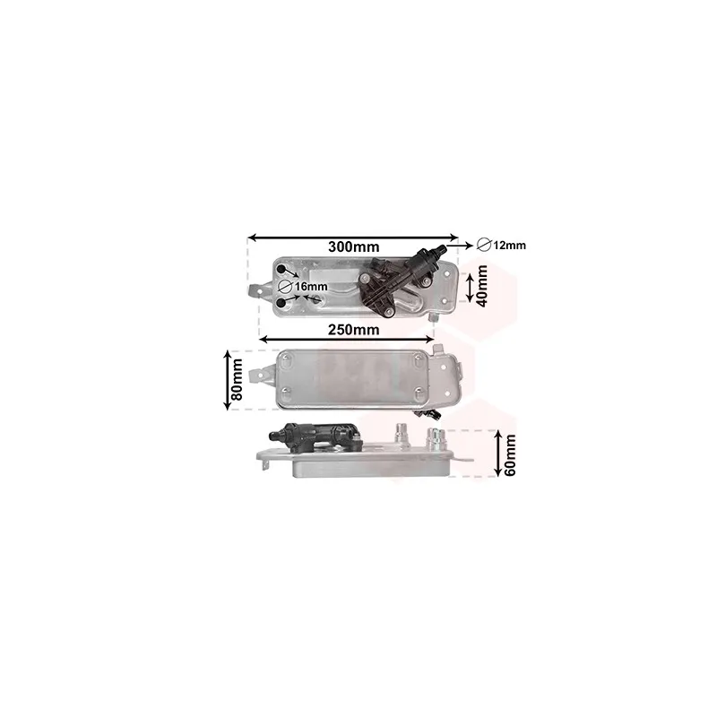 Radiateur d'huile de boîte automatique VAN WEZEL 06013708