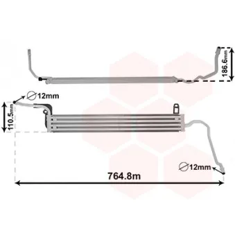 Radiateur d'huile, direction VAN WEZEL 06013723