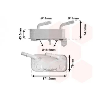 Radiateur d'huile de boîte automatique VAN WEZEL 06013753