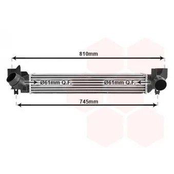 Intercooler, échangeur VAN WEZEL 06014701