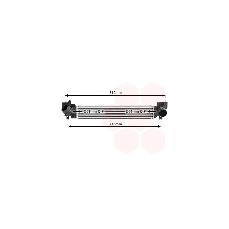 Intercooler, échangeur VAN WEZEL 06014701