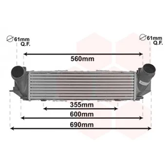 Intercooler, échangeur VAN WEZEL 06014711