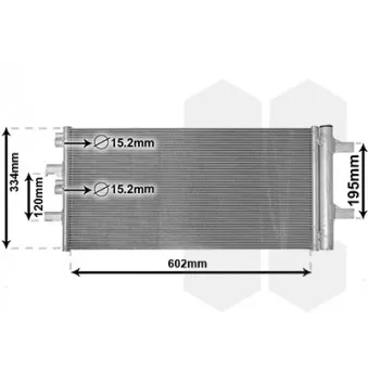 Condenseur, climatisation VAN WEZEL 06015702