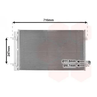 Condenseur, climatisation VAN WEZEL 06015703
