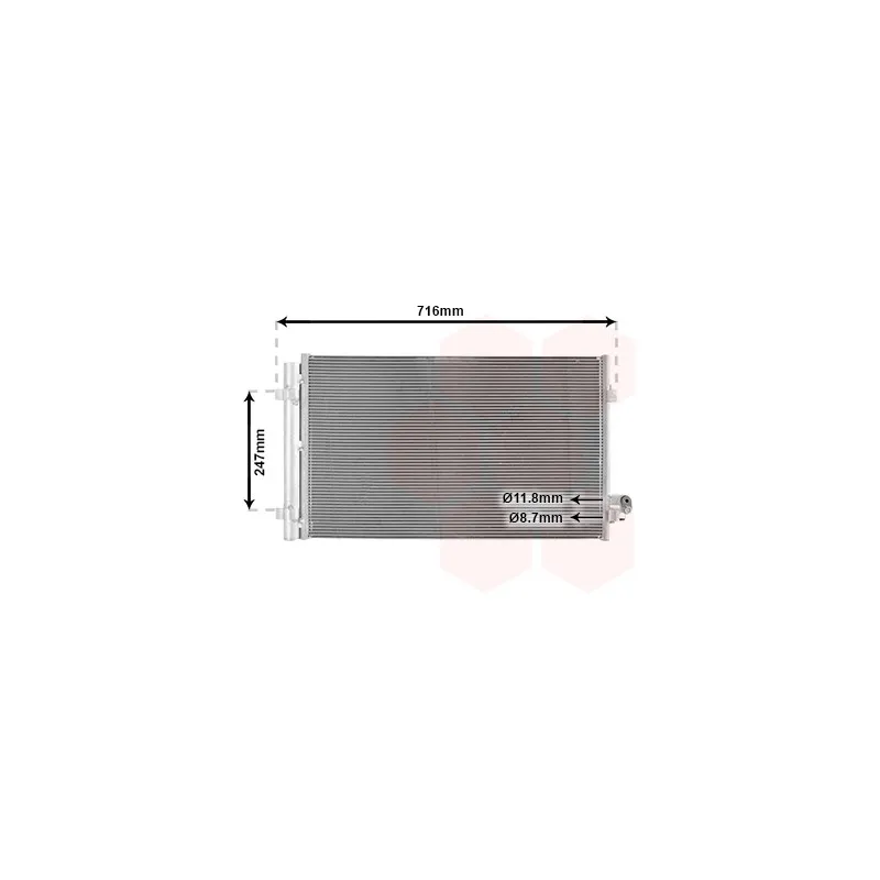 Condenseur, climatisation VAN WEZEL 06015703