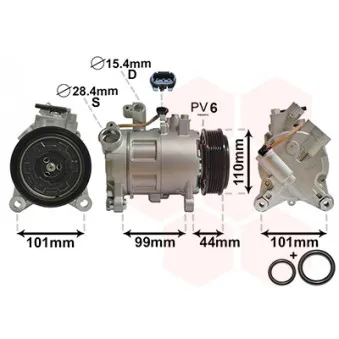 Compresseur, climatisation VAN WEZEL 0601K702