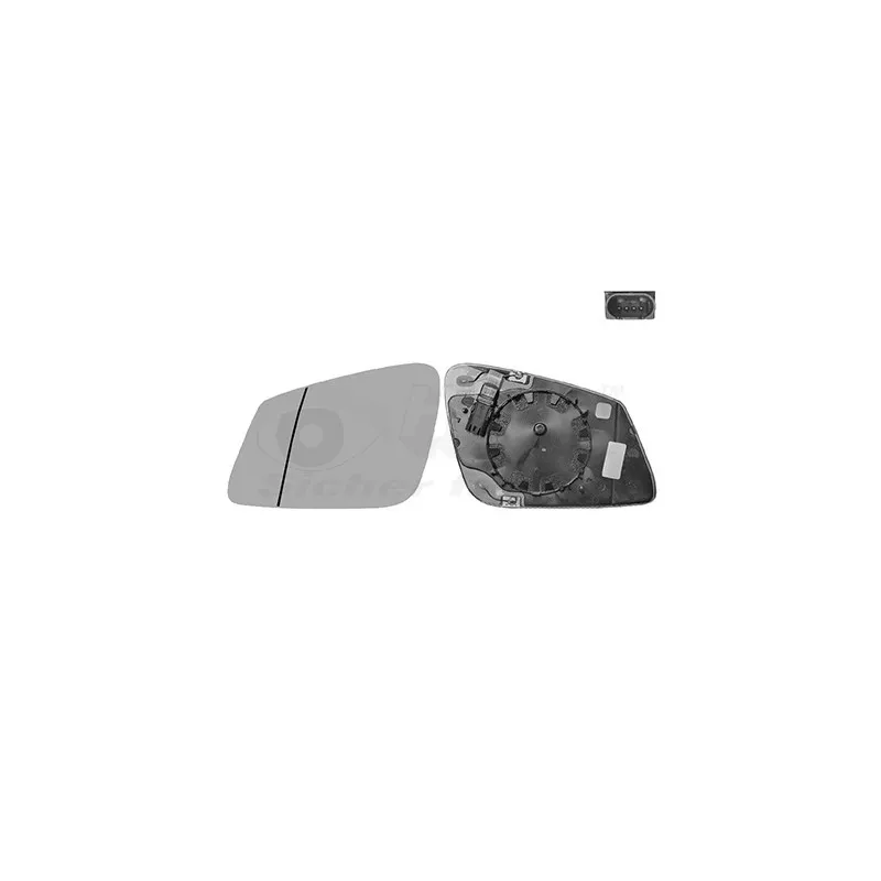 Verre de rétroviseur, rétroviseur extérieur VAN WEZEL 0617867U