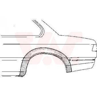 Panneau latéral arrière gauche VAN WEZEL 0626145