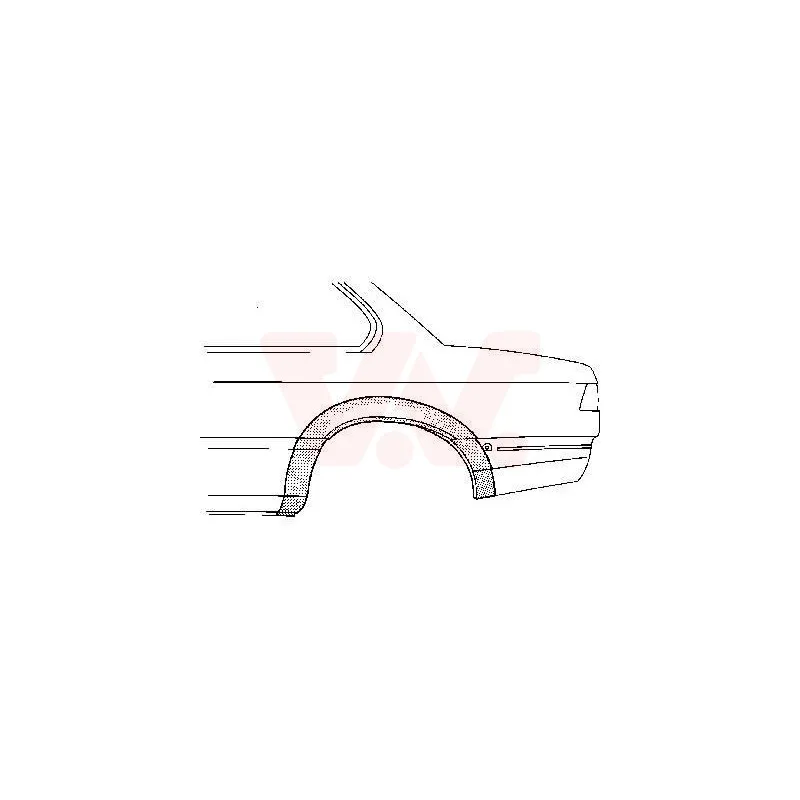 Panneau latéral arrière gauche VAN WEZEL 0626145