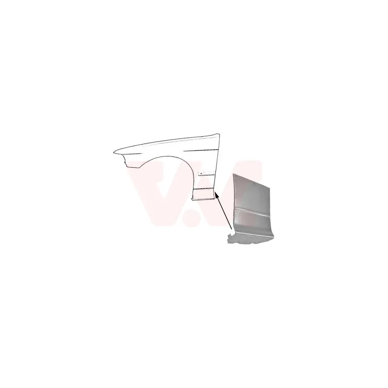 Aile avant gauche VAN WEZEL 0640155