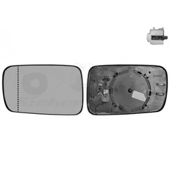 Verre de rétroviseur, rétroviseur extérieur VAN WEZEL 0652837U