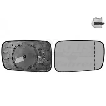 Verre de rétroviseur, rétroviseur extérieur VAN WEZEL 0652838U