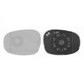 Verre de rétroviseur, rétroviseur extérieur VAN WEZEL 0667835