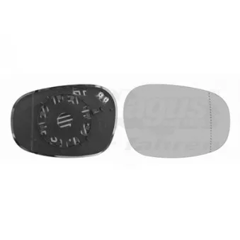 Verre de rétroviseur, rétroviseur extérieur VAN WEZEL 0667836