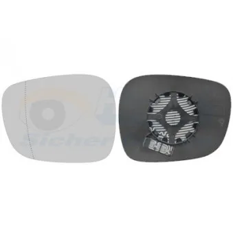 Verre de rétroviseur, rétroviseur extérieur VAN WEZEL 0678837U