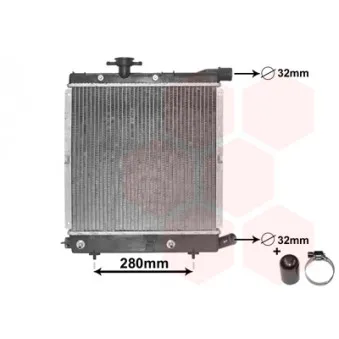 Radiateur, refroidissement du moteur VAN WEZEL 07002003