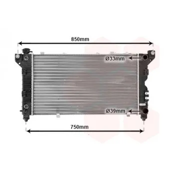 Radiateur, refroidissement du moteur VAN WEZEL 07002028