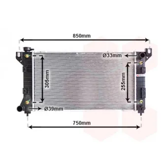 Radiateur, refroidissement du moteur VAN WEZEL 07002029