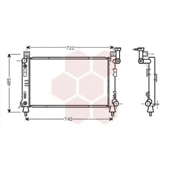 Radiateur, refroidissement du moteur VAN WEZEL 07002030