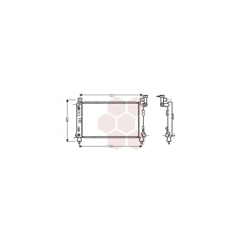 Radiateur, refroidissement du moteur VAN WEZEL 07002030