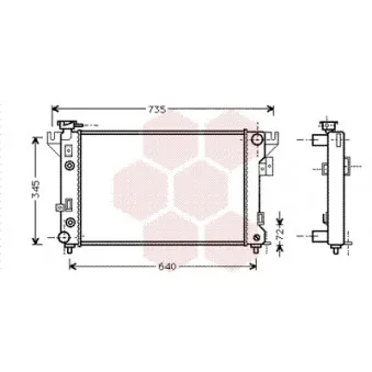 Radiateur, refroidissement du moteur VAN WEZEL 07002032