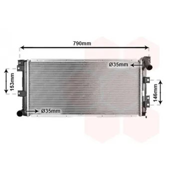 Radiateur, refroidissement du moteur VAN WEZEL 07002033